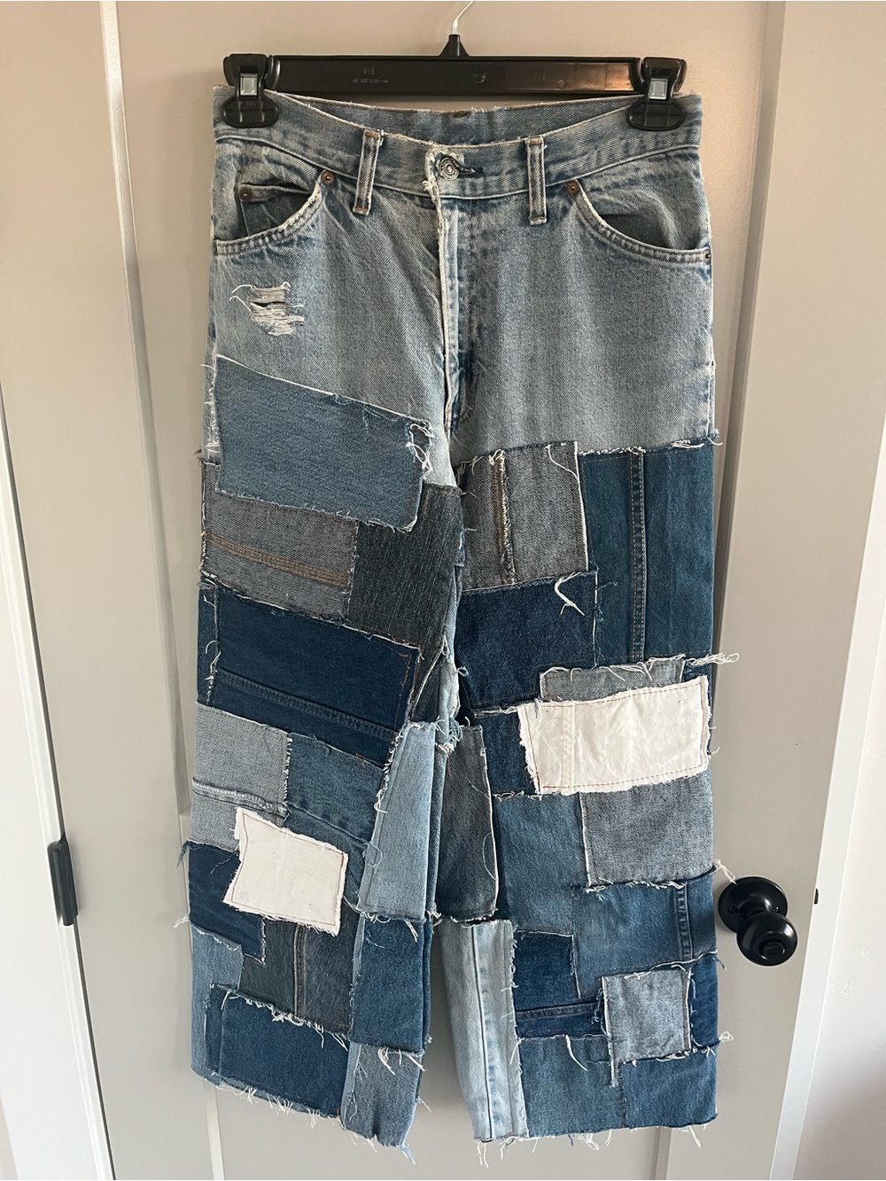 Levi's Patchwork Multi-Tone Jeans women with orange tag